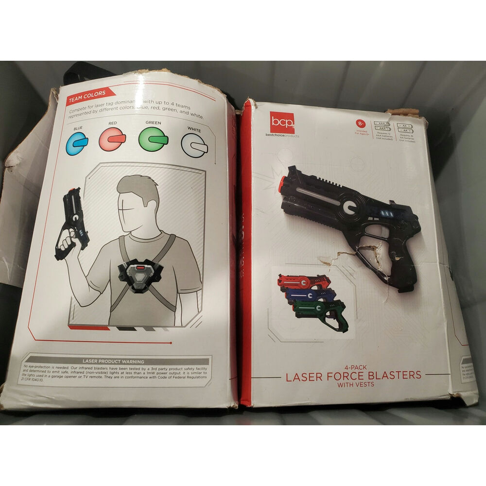 Interactive Laser Tag Blasters With vests. x2 sets. a24